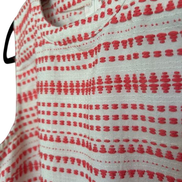 Anthropologie Freeway Red & Cream A-Line Party Dress Size Medium - Picture 6 of 7